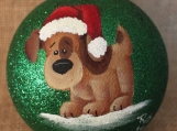 Dog Glitter Ornament 