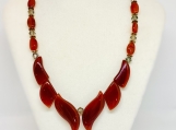 Carnelian Crystal necklace, chakra necklace, 