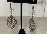 Leaves and Citrine Earrings