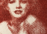 Marilyn Monroe silkscreen and glitter on canvas 