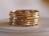 14K Gold Filled Stackable Rings - wedding bands - SEVEN rings