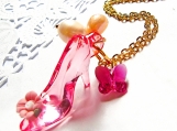 Cinderella Love with Pearl & Swarovski Crystal Pendant Necklace
