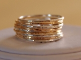 SET OF 9 14K GOLD FILLED & STERLING SILVER STACKABLE RINGS