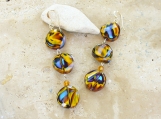 Glass Earrings Multi Colored Dangle