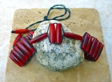Red Horn Bead Designer Choker Unisex