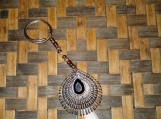 Feather Beaded Keychain