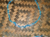 Sky Blue & Clear Glass Beaded Necklace and Bracelet 