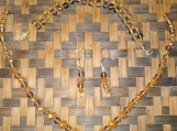 Gold & Black Glass Beaded Necklace, Bracelet, & Earring Set