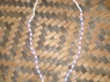 Lilac & White Beaded Necklace and Bracelet