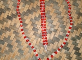 Red & Clear Beaded Necklace and Bracelet