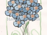 smiley blue flowers