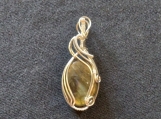 Green Labradorite necklace silver