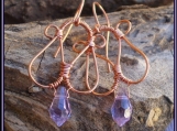 Egyptian Purple Goddess Earrings 