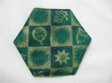 Green and Gold Christmas Coasters