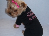 Sugar & Spice Dog Pet Pajamas Rompers Embroidered  Size Tiny - Small