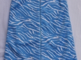 Aqua Zebra Fleece Sleep Sack  (small to XXL) 