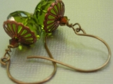 green pagoda earrings