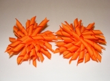 Orange Korker Ribbons Hair Bows - Set of 2
