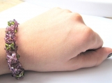 Purple 3D effect Swarovski Crystal Bracelet