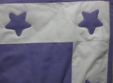 Purple and White Baby Quilt with Stars Applique