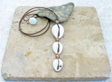 Cowrie Shell Drop Dangle Necklace
