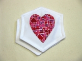 Appliqued Heart Coasters