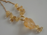   Beautiful citrine nugget and citrine rondelles necklace