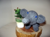 Grace the Grey Crochet Elephant