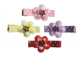 Jeweled Flower Hair Clips