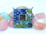 ON SALE: Square Mosaic Pendant with Italian Millefiori Tiles