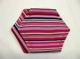 Pink & Red Stripped Coasters