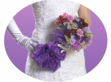 Beaded bridal bouquet: Study in purple