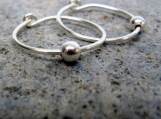 quicksilver-- beaded hoop earrings-- primitive series