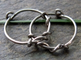 sensitive vine-- niobium hoop earrings-- primitive series