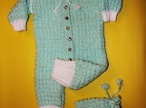 Baby Jump Suit with Hat 0-6 months