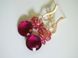 Gorgeous Pomegranate Pink Quartz & Mystic Rubelite Earrings