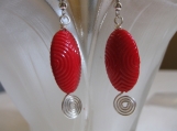 Red Swirls Earrings