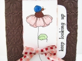 Encouragement Card Hand Stamped Snail