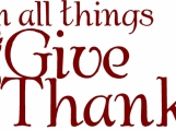 Wall Decal - In all things give thanks