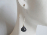   Blue Sapphire Long Drop Earrings