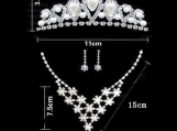 Bridal pearls set with necklace, earrings and crown