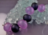 Frosted Grape Hollow lampworked beads
