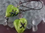 Lampworked Zombie Earrings