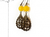 Beautiful Yellow Agate Earrings