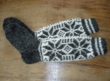 Handknit Knee-High Women Woolen Socks