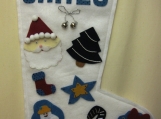 Personalized Blue Christmas Stocking