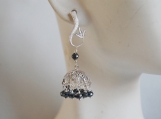  Blue Black Spinel small Chandelier earrings