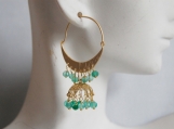  Gorgeous Green Mystic Quartz Chandelier earrings