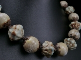 Round porcelain bead necklace