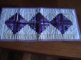 Quilted Purple Log Cabin Table Runner